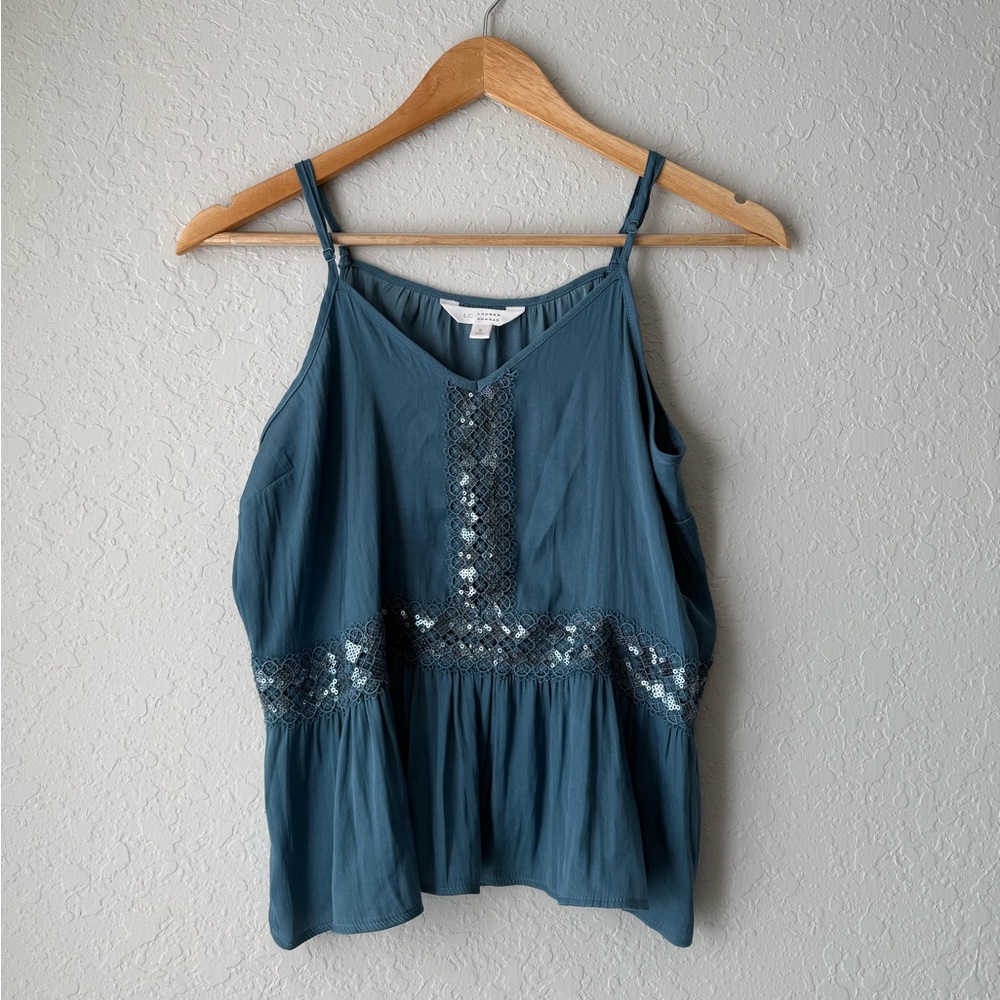 Lauren Conrad Teal Tank Top Blouse